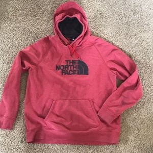 Red The North Face men’s hoodie sweatshirt